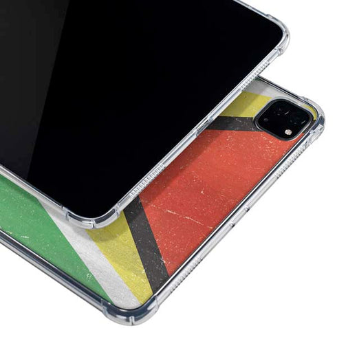 Guyana Flag Distressed iPad Pro 11in (2024) Clear Case